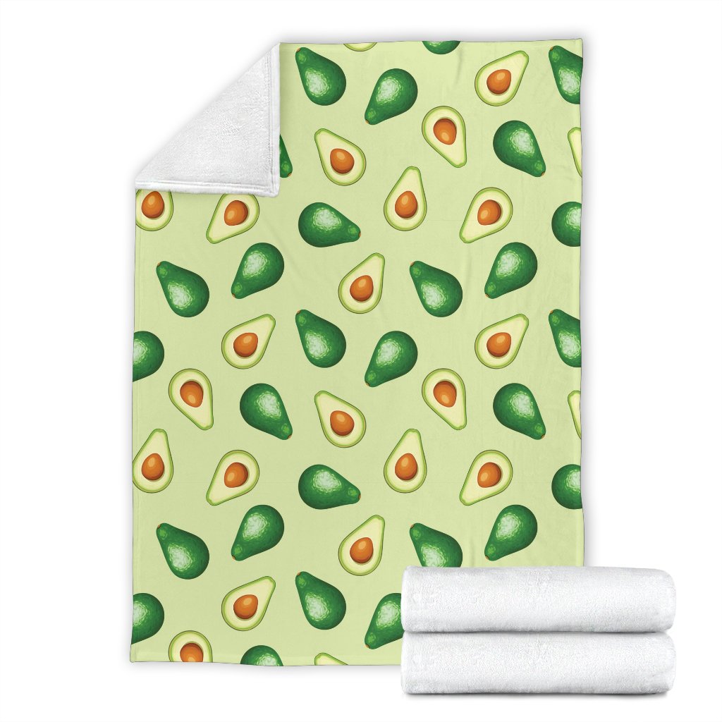 Green Avocado Pattern Print Blanket-grizzshop