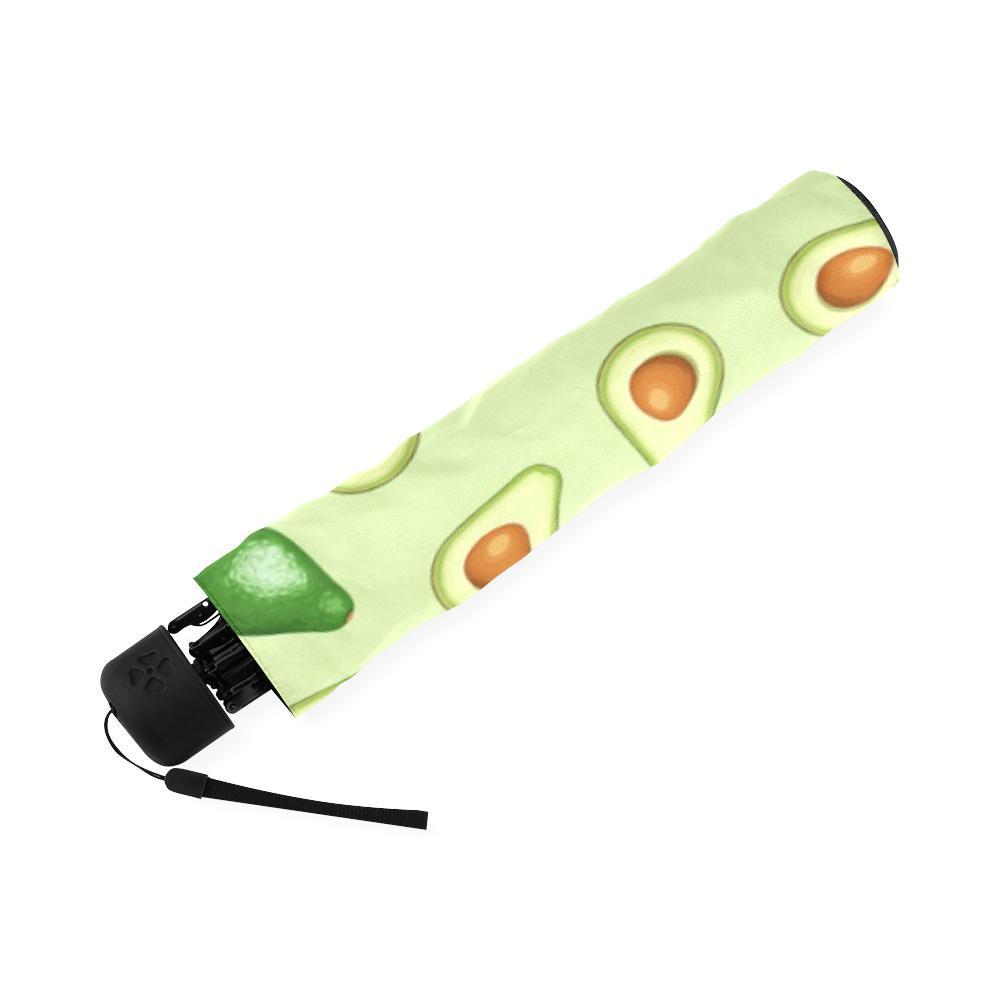 Green Avocado Pattern Print Foldable Umbrella-grizzshop