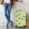 Green Avocado Pattern Print Luggage Cover Protector-grizzshop