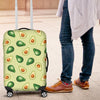 Green Avocado Pattern Print Luggage Cover Protector-grizzshop