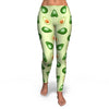 Green Avocado Pattern Print Pattern Women Leggings-grizzshop