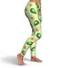 Green Avocado Pattern Print Pattern Women Leggings-grizzshop