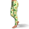 Green Avocado Pattern Print Pattern Women Leggings-grizzshop