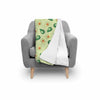 Green Avocado Pattern Print Throw Blanket-grizzshop