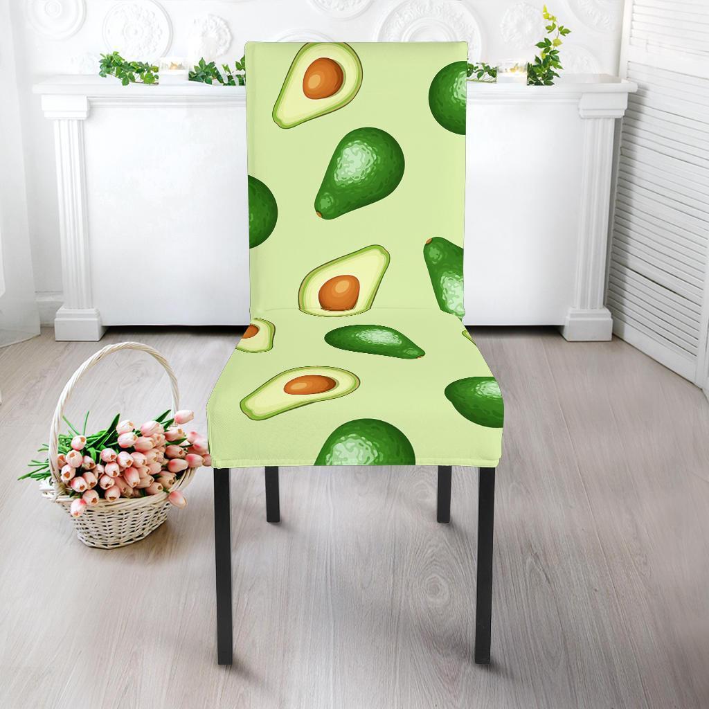 Green Avocado Patttern Print Chair Cover-grizzshop