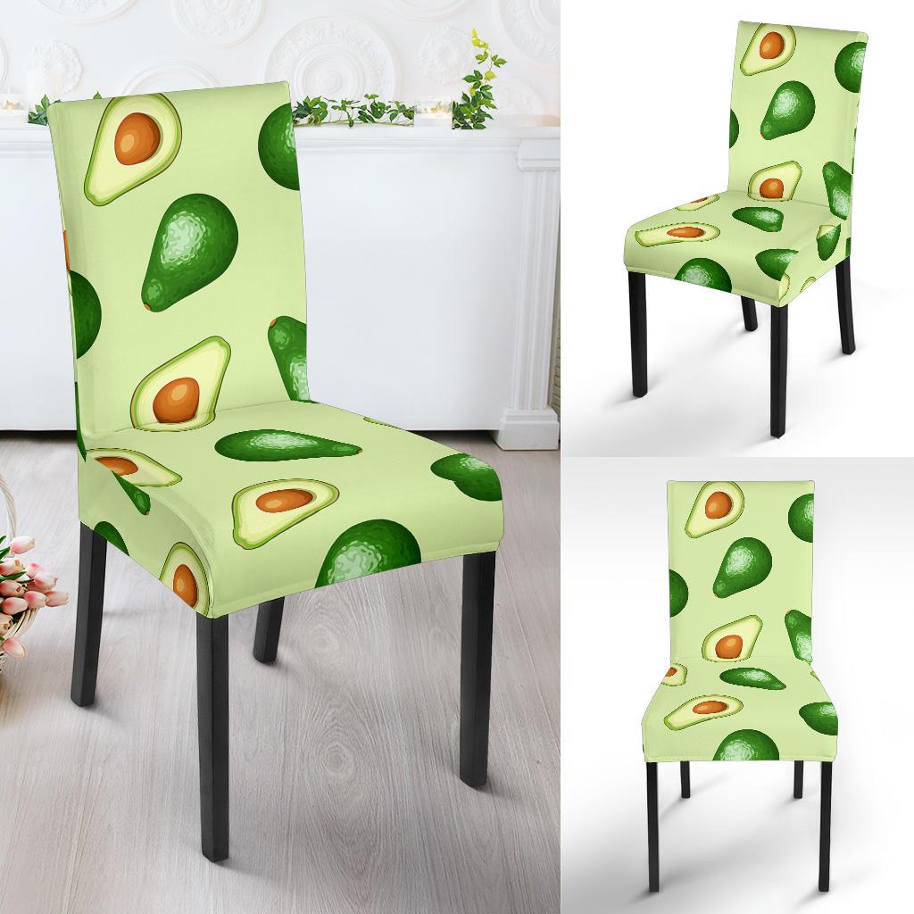 Green Avocado Patttern Print Chair Cover-grizzshop