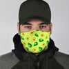 Green Avocado Patttern Print Face Mask-grizzshop