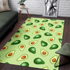 Green Avocado Patttern Print Floor Mat-grizzshop