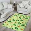 Green Avocado Patttern Print Floor Mat-grizzshop