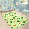 Green Avocado Patttern Print Floor Mat-grizzshop