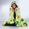 Green Avocado Patttern Print Hooded Blanket-grizzshop