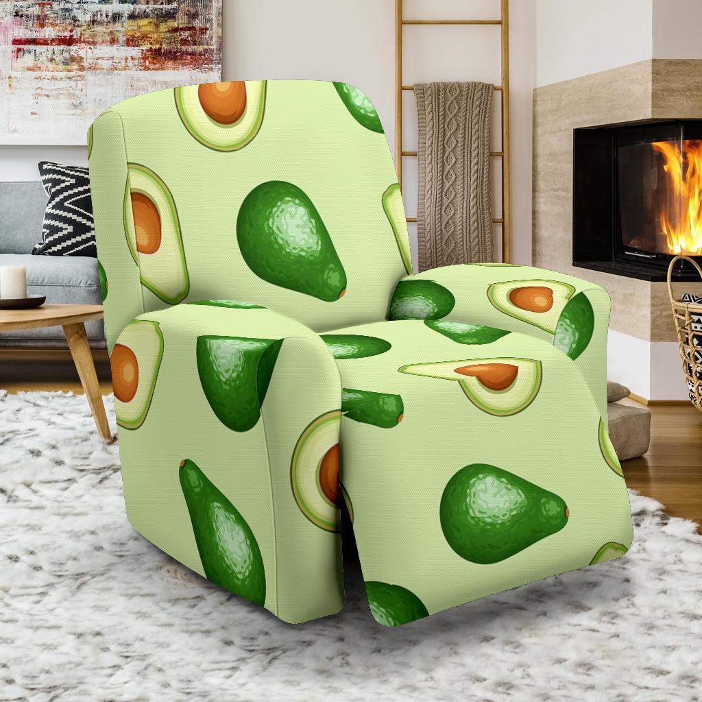 Green Avocado Patttern Print Recliner Cover-grizzshop