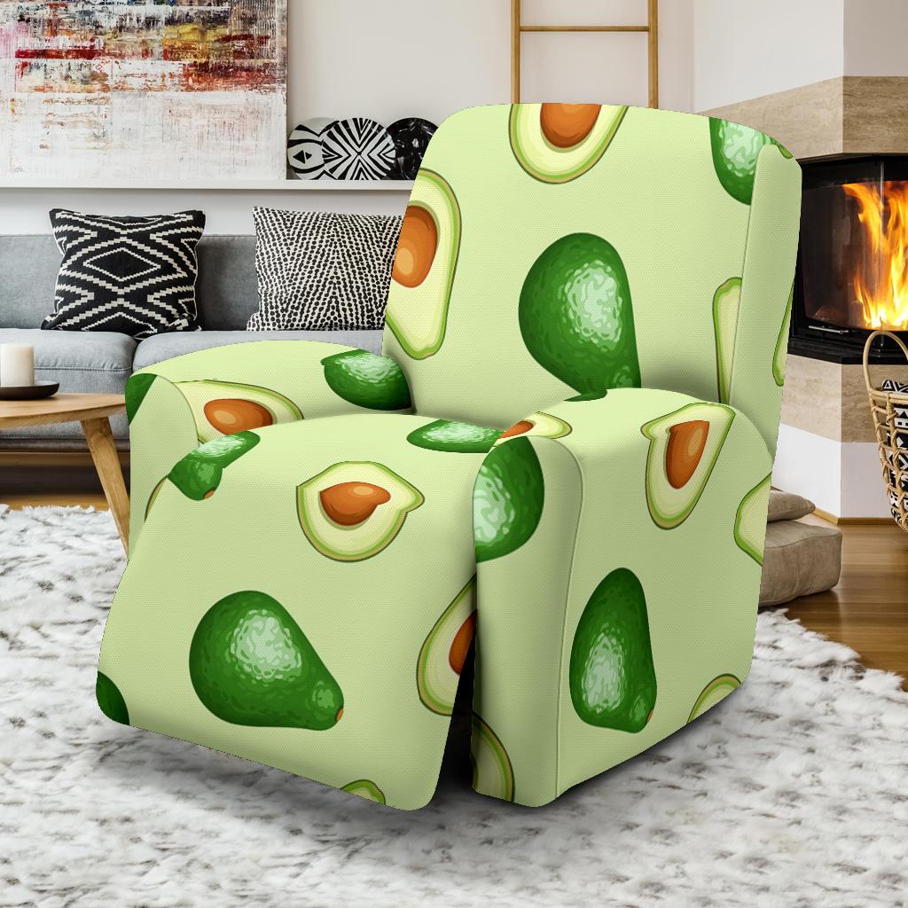 Green Avocado Patttern Print Recliner Cover-grizzshop