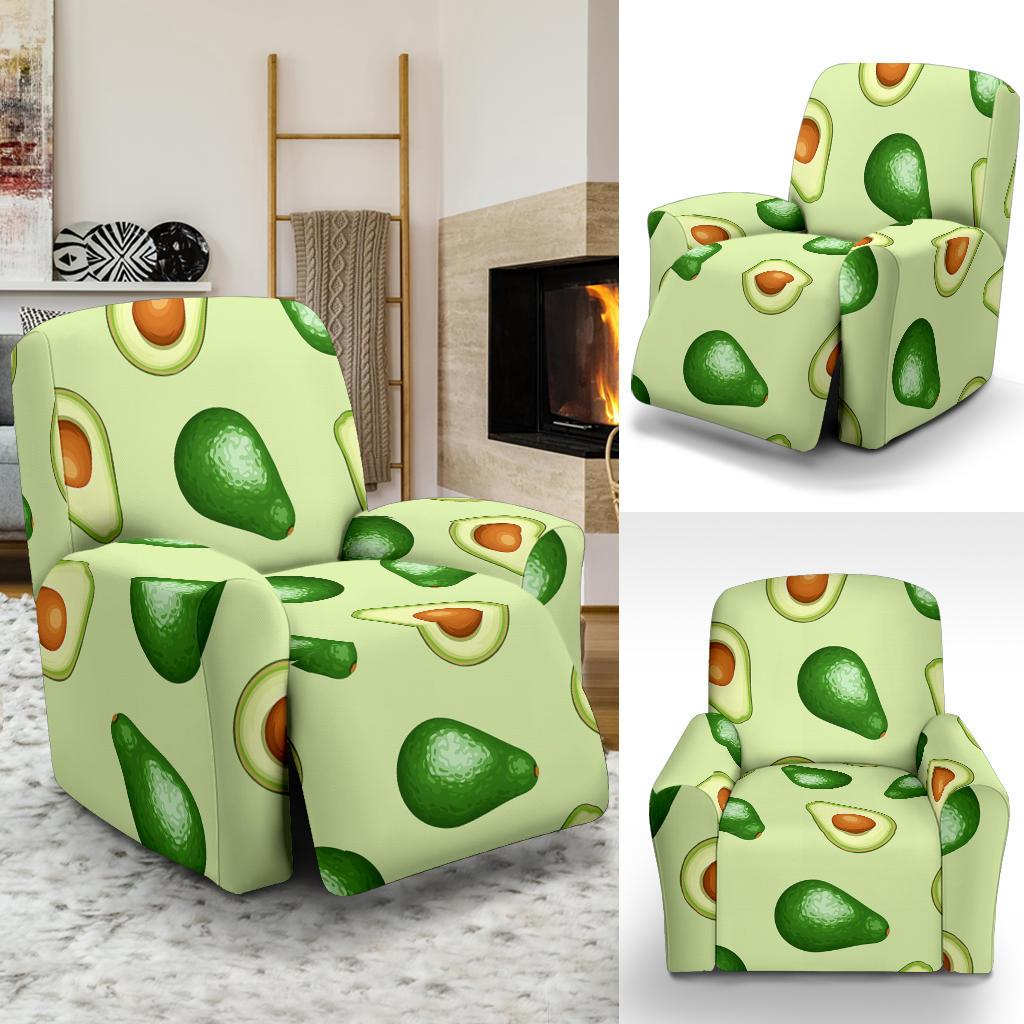 Green Avocado Patttern Print Recliner Cover-grizzshop