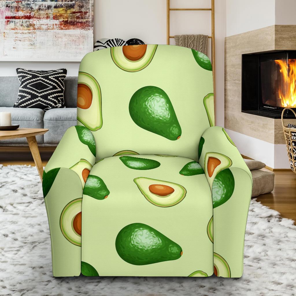 Green Avocado Patttern Print Recliner Cover-grizzshop