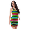 Green Baja Serape Bodycon Dress-grizzshop