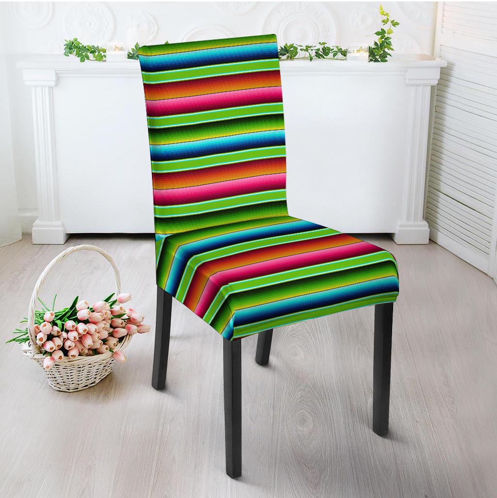 Green Baja Serape Chair Cover-grizzshop