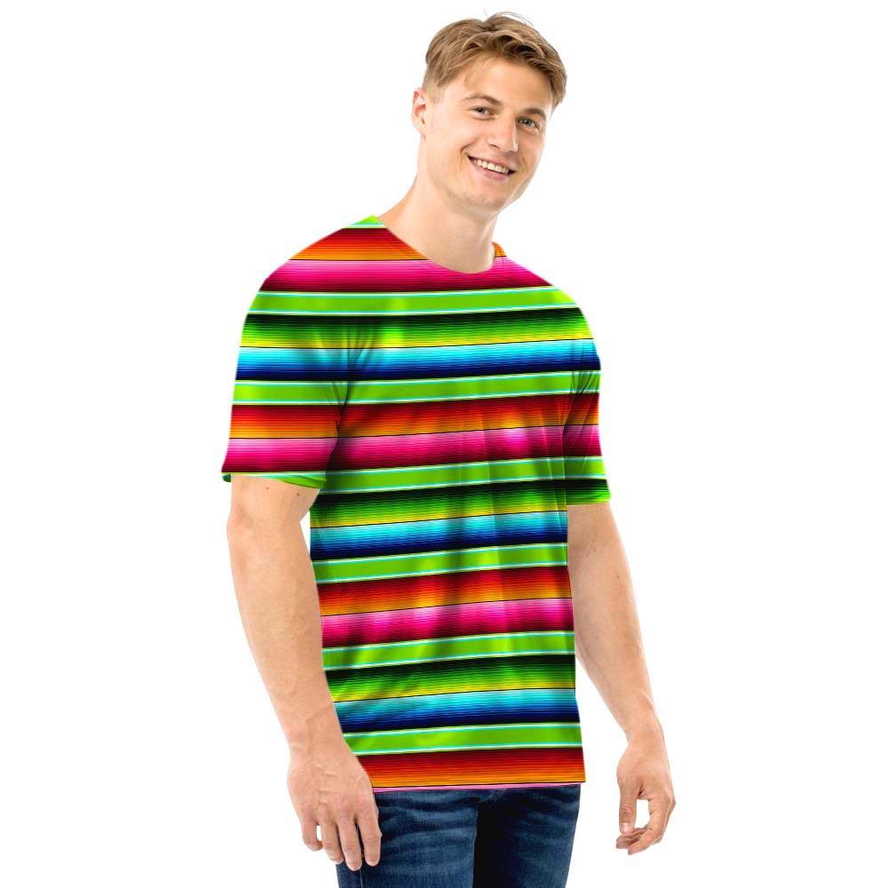 Green Baja Serape Men T Shirt-grizzshop