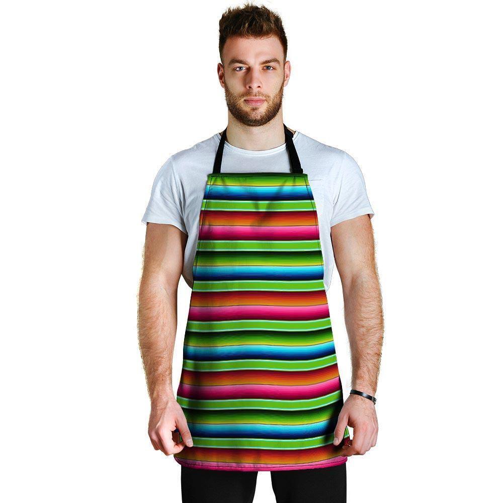 Green Baja Serape Men's Apron-grizzshop