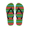 Green Baja Serape Men's Flip Flops-grizzshop