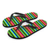 Green Baja Serape Men's Flip Flops-grizzshop