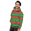 Green Baja Serape Men's Hoodie-grizzshop