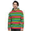 Green Baja Serape Men's Hoodie-grizzshop