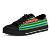 Green Baja Serape Men's Low Top Shoes-grizzshop