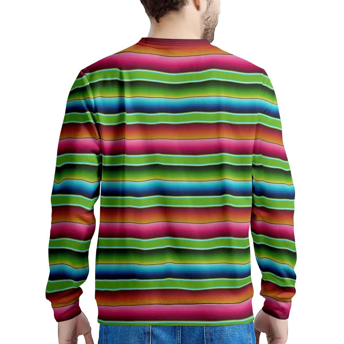 Green Baja Serape Men's Sweatshirt-grizzshop