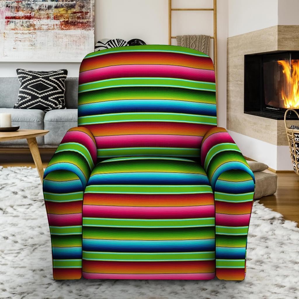 Green Baja Serape Recliner Cover-grizzshop