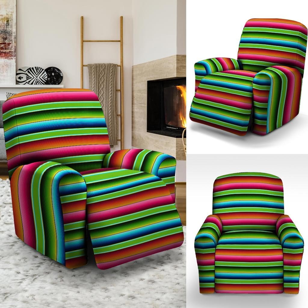 Green Baja Serape Recliner Cover-grizzshop