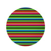 Green Baja Serape Round Rug-grizzshop