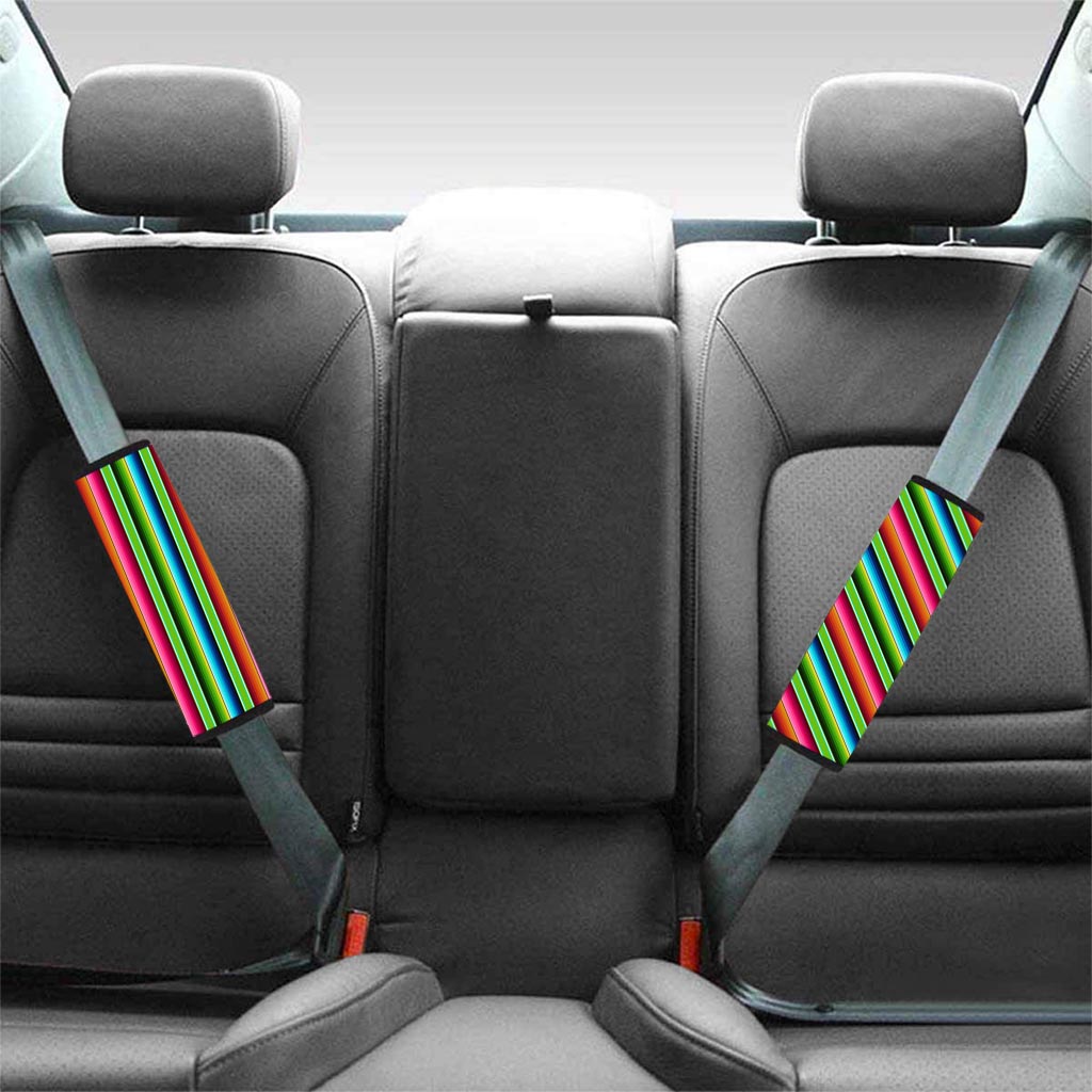 Green Baja Serape Seat Belt Cover-grizzshop