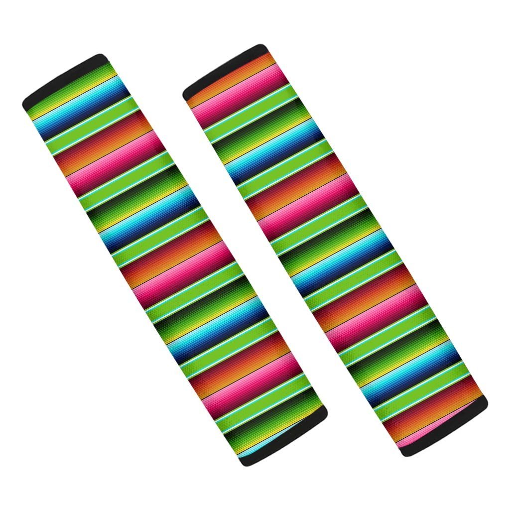 Green Baja Serape Seat Belt Cover-grizzshop