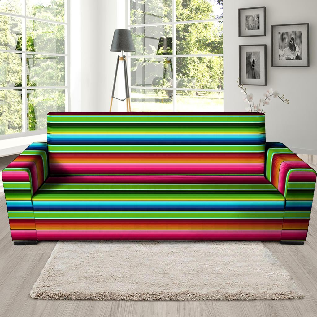 Green Baja Serape Sofa Cover-grizzshop