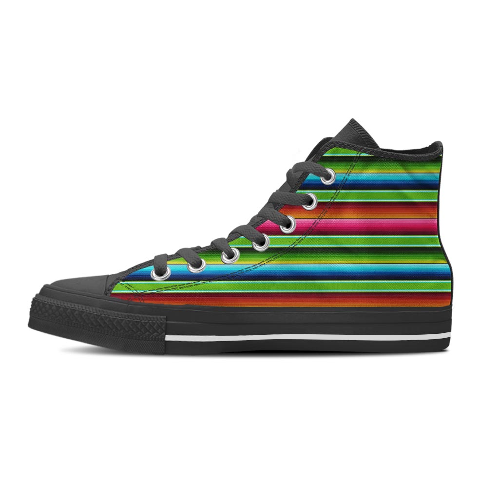 Green Baja Serape Women's High Top Shoes-grizzshop