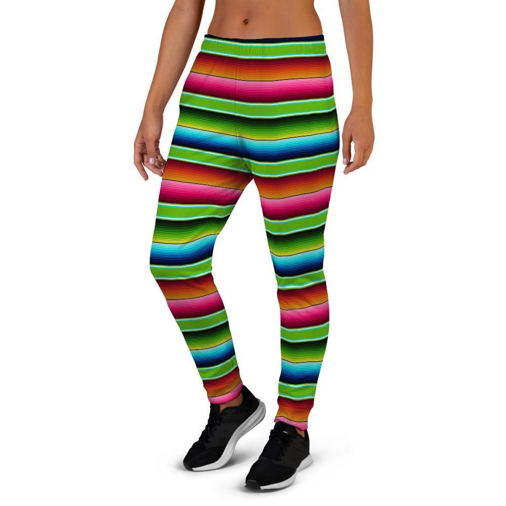 Green Baja Serape Women's Joggers-grizzshop