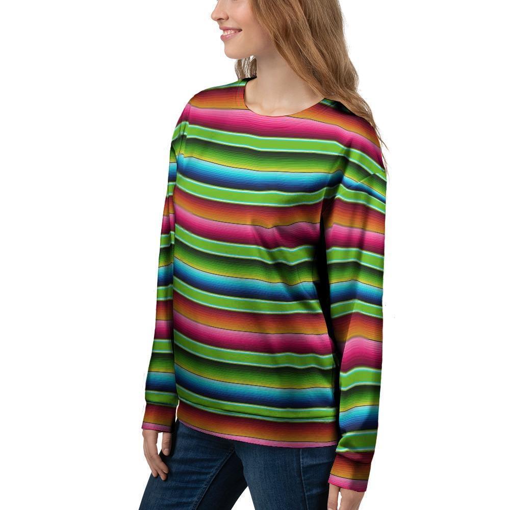 Green Baja Serape Women's Sweatshirt-grizzshop