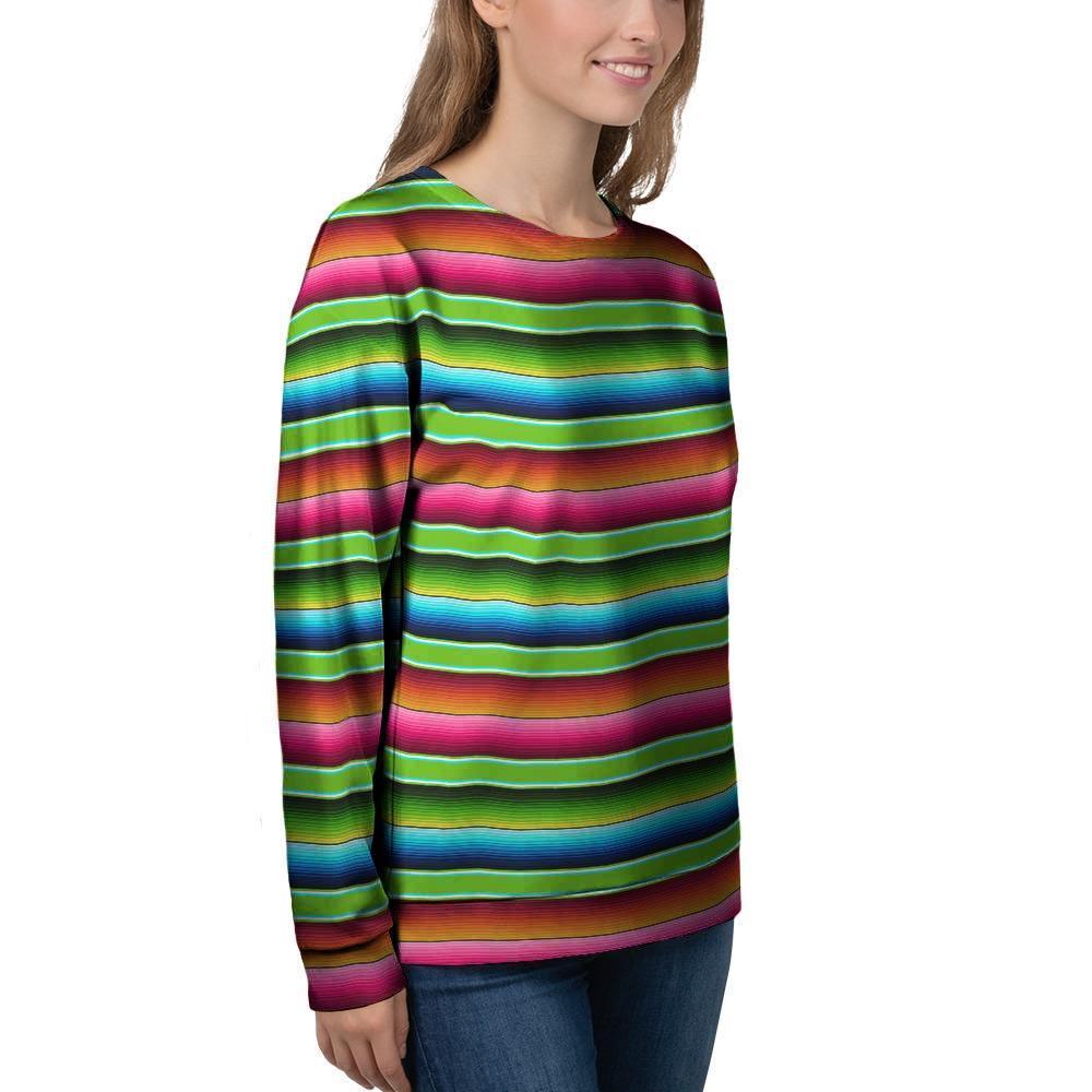 Green Baja Serape Women's Sweatshirt-grizzshop