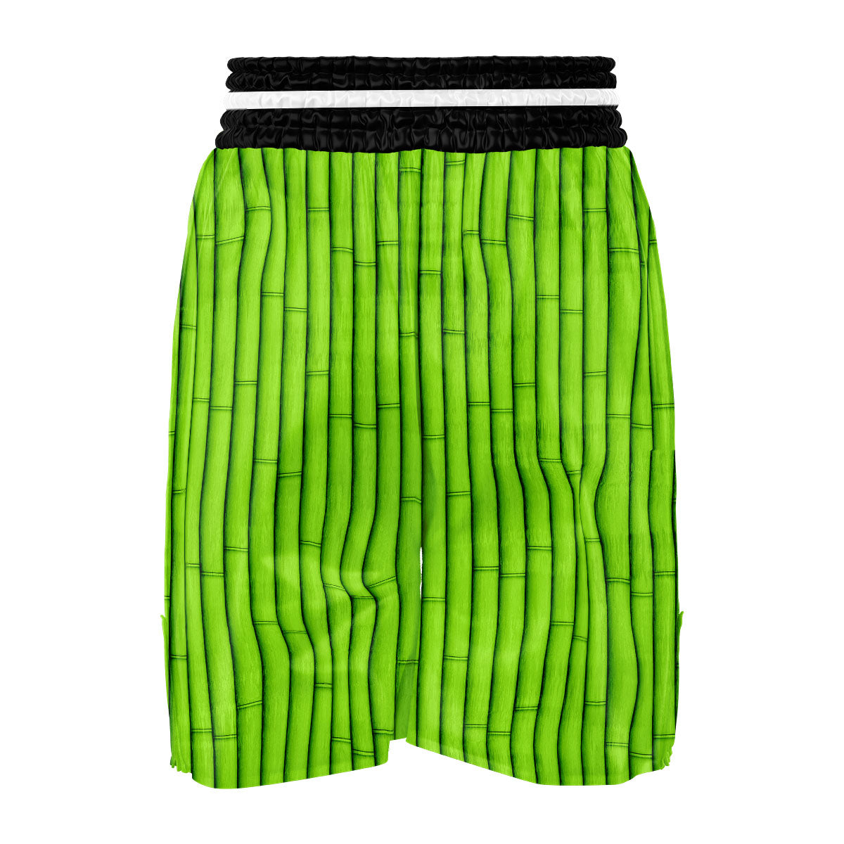 Green Bamboo Print Boxing Shorts-grizzshop