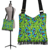 Green Blue Butterfly Pattern Print Crossbody Bags-grizzshop