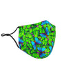 Green Blue Butterfly Pattern Print Face Mask-grizzshop