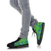 Green Blue Butterfly Pattern Print Men Women's High Top Shoes-grizzshop