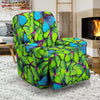 Green Blue Butterfly Pattern Print Recliner Cover-grizzshop