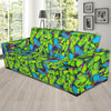 Green Blue Butterfly Pattern Print Sofa Covers-grizzshop