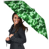 Green Camo And Camouflage Print Umbrella-grizzshop