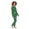 Green Camo And Camouflage Print Women's Pajamas-grizzshop