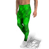 Green Casino Print Pattern Men's Leggings-grizzshop