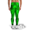 Green Casino Print Pattern Men's Leggings-grizzshop