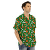 Green Chainsaw Print Pattern Men's Hawaiian Shirt-grizzshop